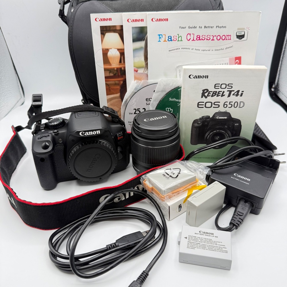 Canon EOS Rebel T4i DSLR Camera w/ EF-S 18-55mm IS II Lens Kit Bundle